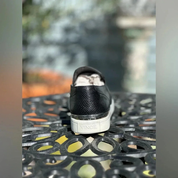 Vince — Snake Skin Embossed Leather Pointed Toe Slip-Ons - Picture 5 of 6